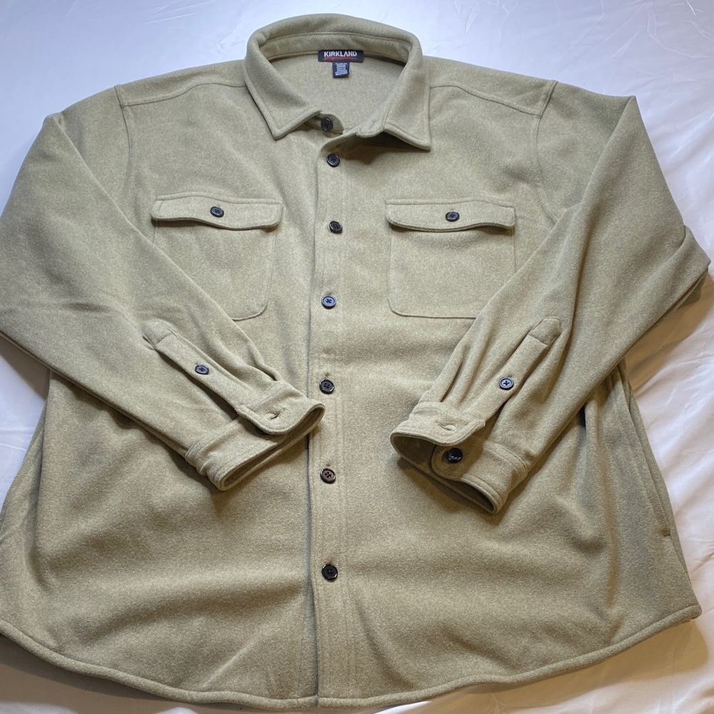Kirkland Signature Men's Light Beige‎ Shirt Jacket